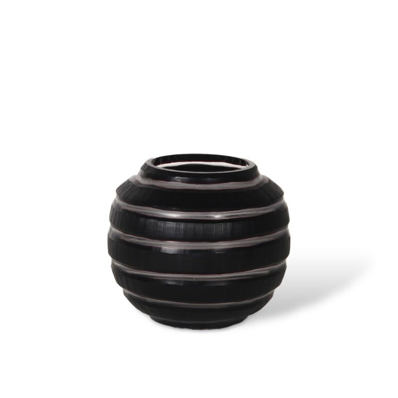 ΒΑΖΟ ΜΑΥΡΟ ΓΚΡΙ ΜΙΚΡΟ 3147018 ΔΙΑΣΤΑΣΕΙΣ 21cm x 21cm x 18cm