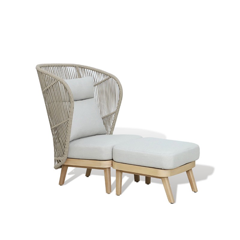 ΠΟΛΥΘΡΟΝΑ MARTINIQUE HIGHBACK ΜΕ ΤΑΜΠΟΥΡΕ 25831471 ΔΙΑΣΤΑΣΕΙΣArmchair 79x77x117 cm, Ottoman 56x60x43 cm 