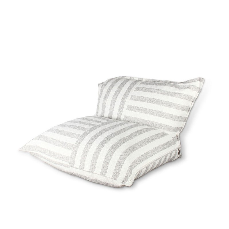 ΠΟΥΦ TREBLE ΓΚΡΙ ΛΕΥΚΟ 30630121 ΔΙΑΣΤΑΣΕΙΣ 110x98x80 cm