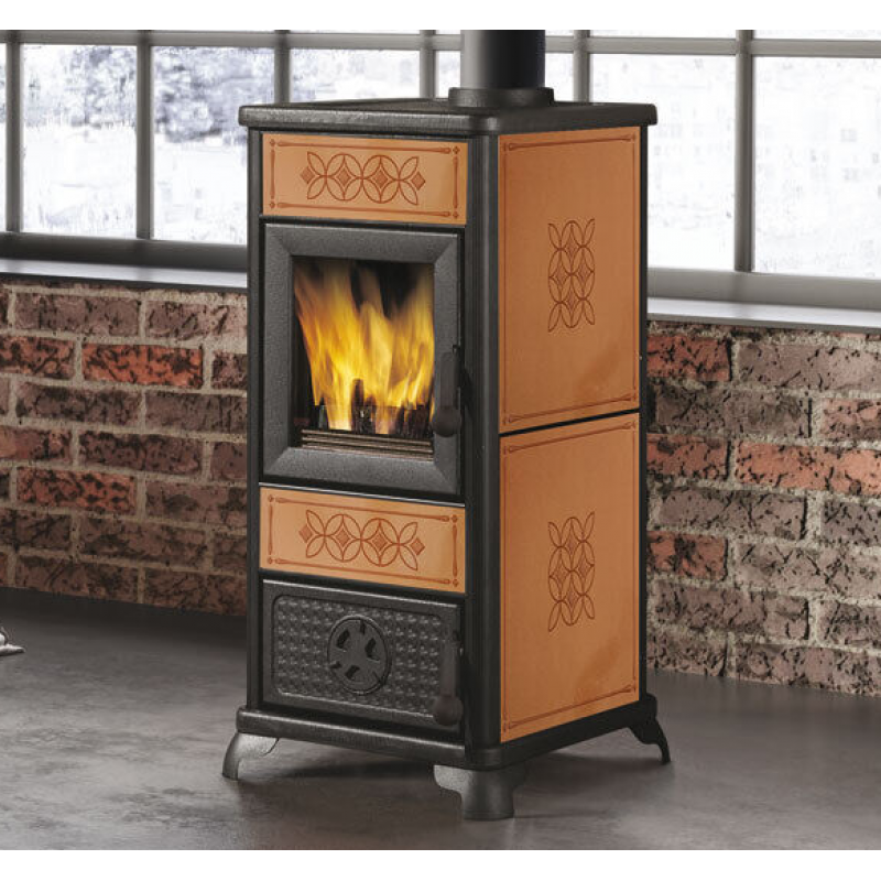 Edilkamin Dafne  Ξυλόσομπα 7.2kW χρ΄ώμα πορτοκαλί 