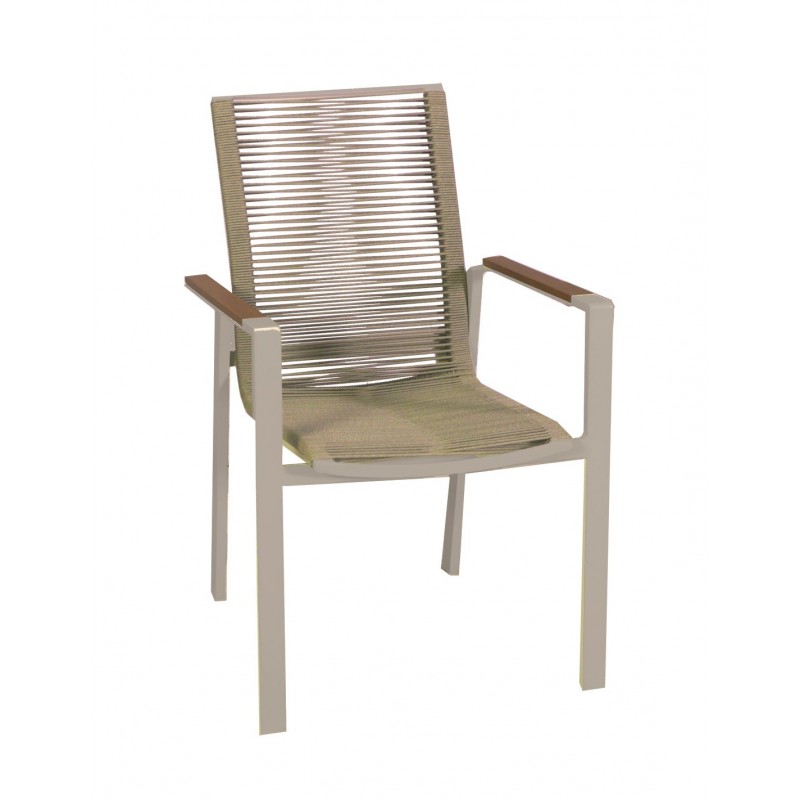 Maeve πολυθρόνα αλουμινίου rope  Κωδικός : 29977-114889    Κατασκευασμένη από αλουμίνιο και πολυεστερικό σχοινί    56x66x89cm 