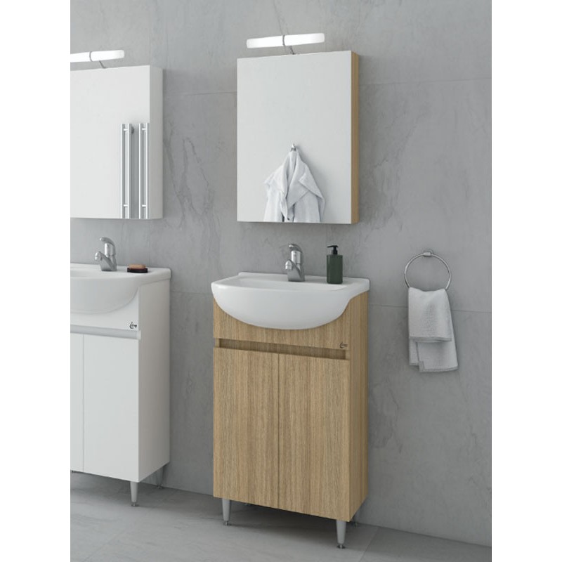 Drop Alfa 50 Slavonia Oak 5FAF050SO Έπιπλο Μπάνιου Μελαμινικό