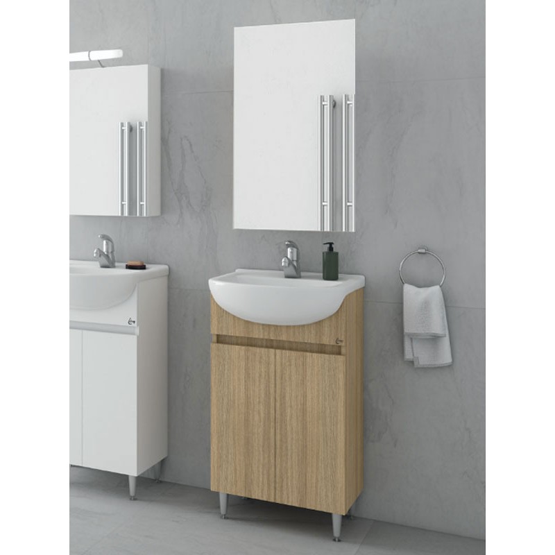 Drop Alfa 50 Slavonia Oak 5FAFM50SO Έπιπλο Μπάνιου Μελαμινικό