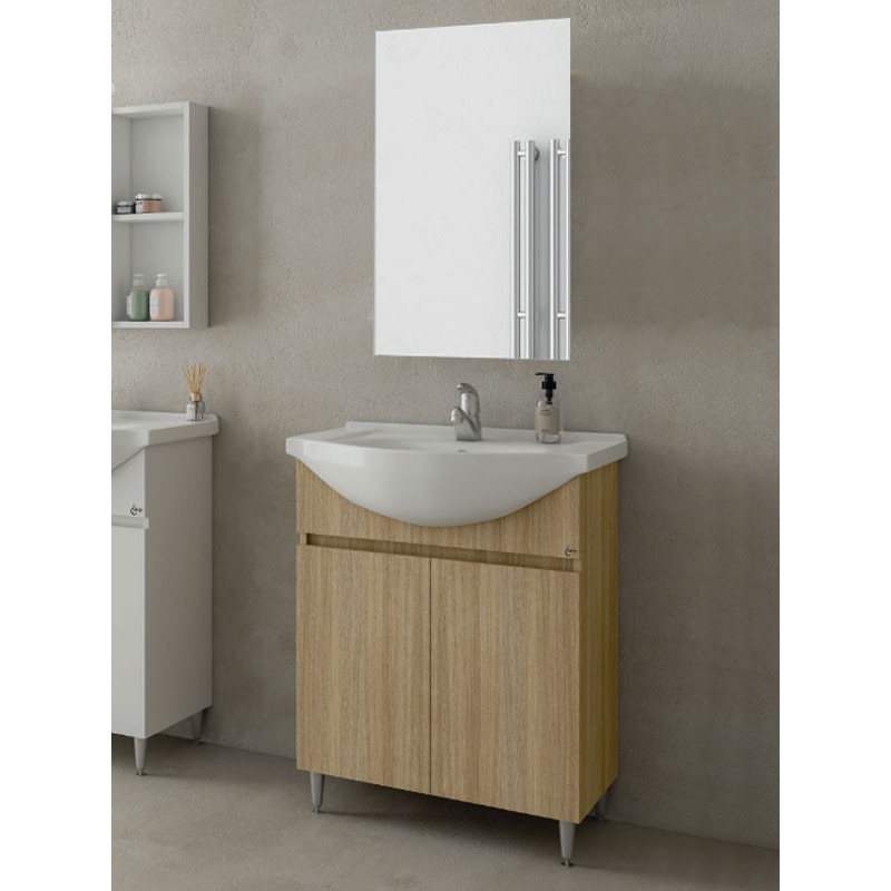 Drop Alfa 65 Slavonia Oak 5FAFM65SO Έπιπλο Μπάνιου Μελαμινικό