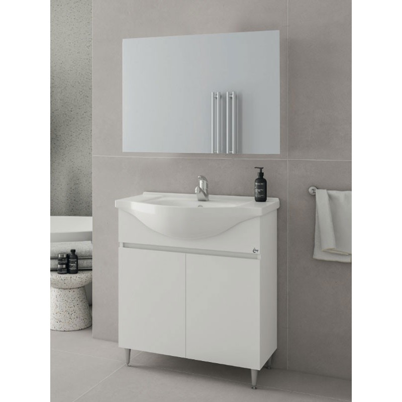 Drop Alfa 85 White 5FAFM85WH Έπιπλο Μπάνιου Λευκό