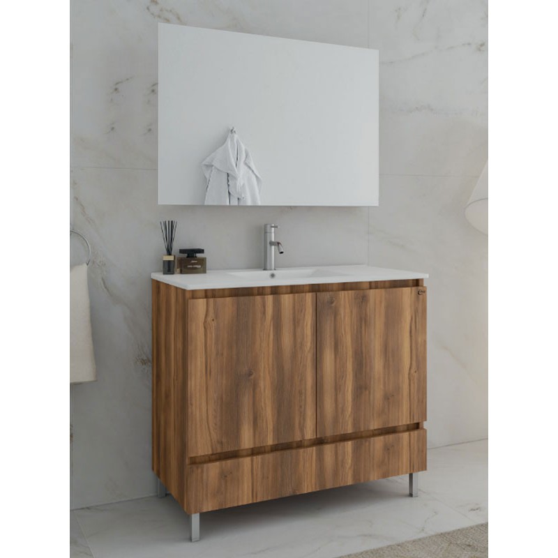 Drop Delta 100 Amber Baroque Oak 5FDLM10BO Έπιπλο Μπάνιου Μελαμινικό