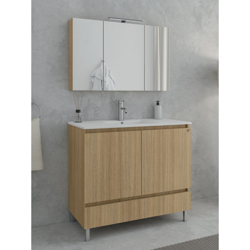 Drop Delta 100 Slavonia Oak 5FDL010SO Έπιπλο Μπάνιου Μελαμινικό