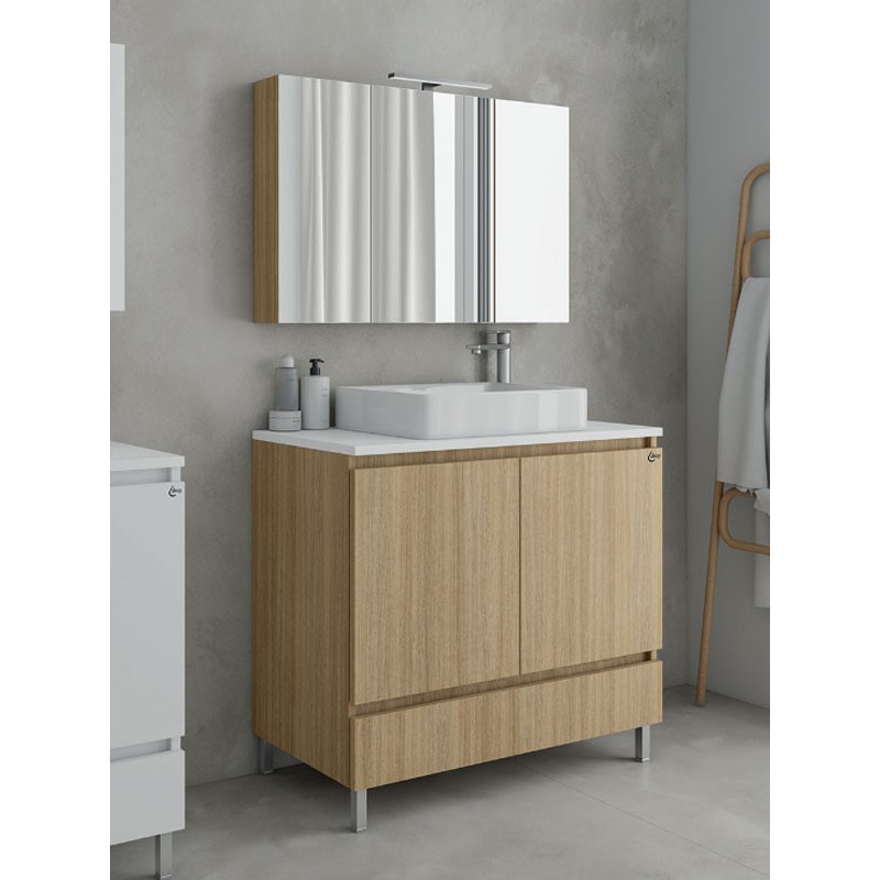 Drop Delta 100 Slavonia Oak 5FDLP10SO Έπιπλο Μπάνιου Μοντέρνο