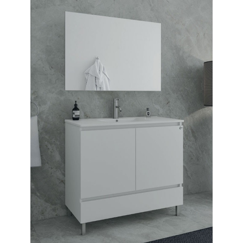 Drop Delta 100 White 5FDLM10WH Έπιπλο Μπάνιου Μελαμινικό