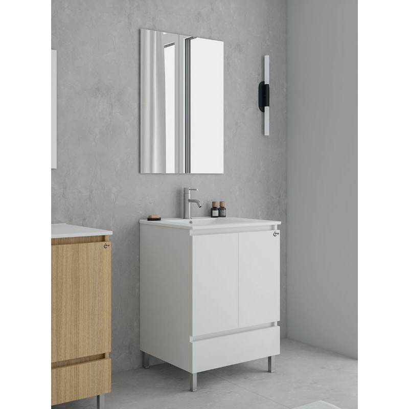 Drop Delta 60 White 5FDLM60WH Έπιπλο Μπάνιου Μελαμινικό