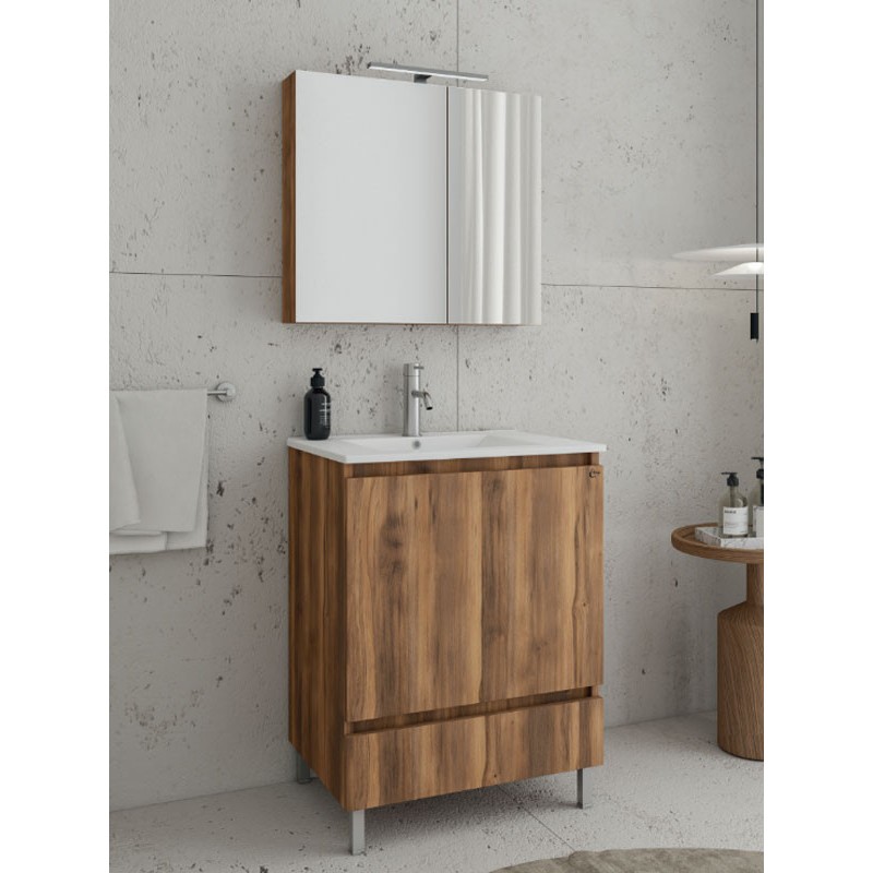 Drop Delta 75 Amber Baroque Oak 5FDL075BO Έπιπλο Μπάνιου Μελαμινικό