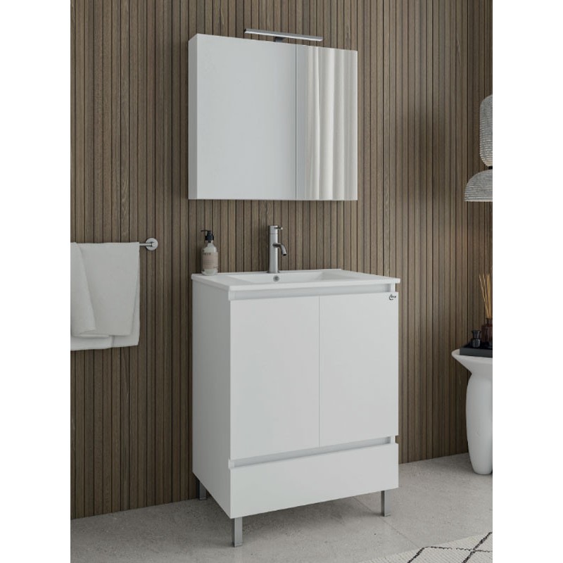 Drop Delta 75 White 5FDL075WH Έπιπλο Μπάνιου Λευκό