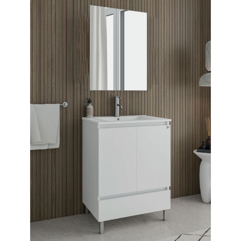 Drop Delta 75 White 5FDLM75WH Έπιπλο Μπάνιου Λευκό