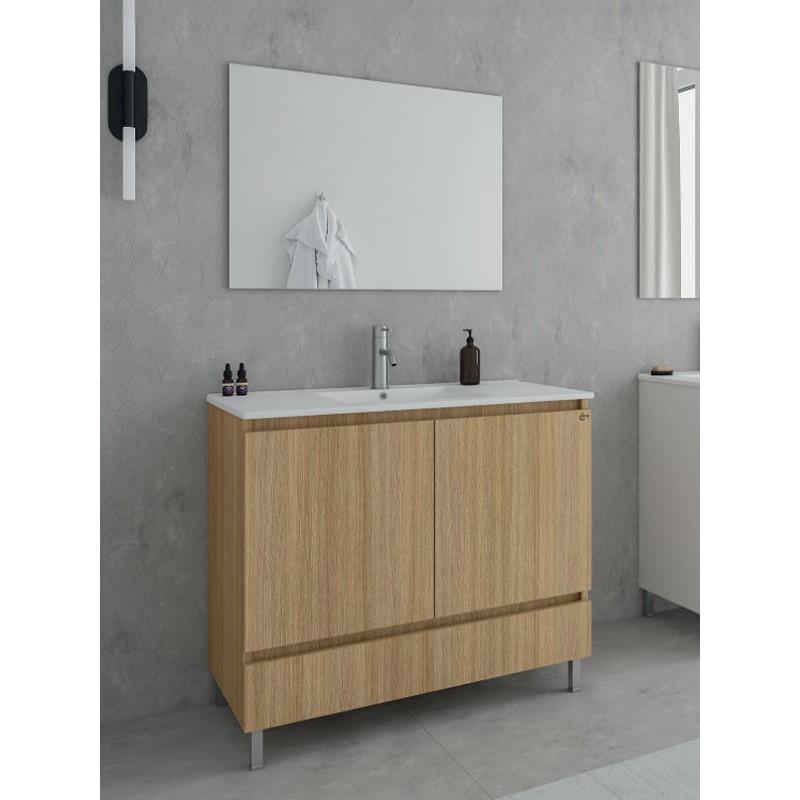 Drop Delta 90 Slavonia Oak 5FDLM90SO Έπιπλο Μπάνιου Μελαμινικό