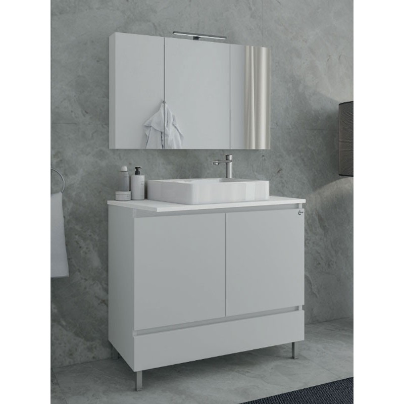 Drop Delta 100 White 5FDLP10WH Έπιπλο Μπάνιου Λευκό