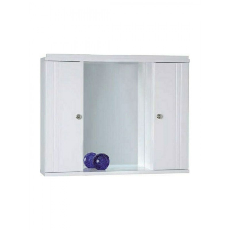 Drop 6KDO065WH Ορθογώνιος Καθρέπτης Μπάνιου Led από MDF με Ράφι & Ντουλάπι 65x58cm Λευκός Drop 6KDO065WH Ορθογώνιος Καθρέπτης Μπάνιου Led από MDF με Ράφι & Ντουλάπι 65x58cm Λευκός