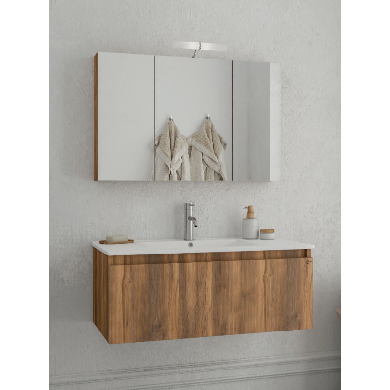 Drop Liberty 100 Amber Baroque Oak 5FLI010ΒO Έπιπλο Μπάνιου Μελαμινικό