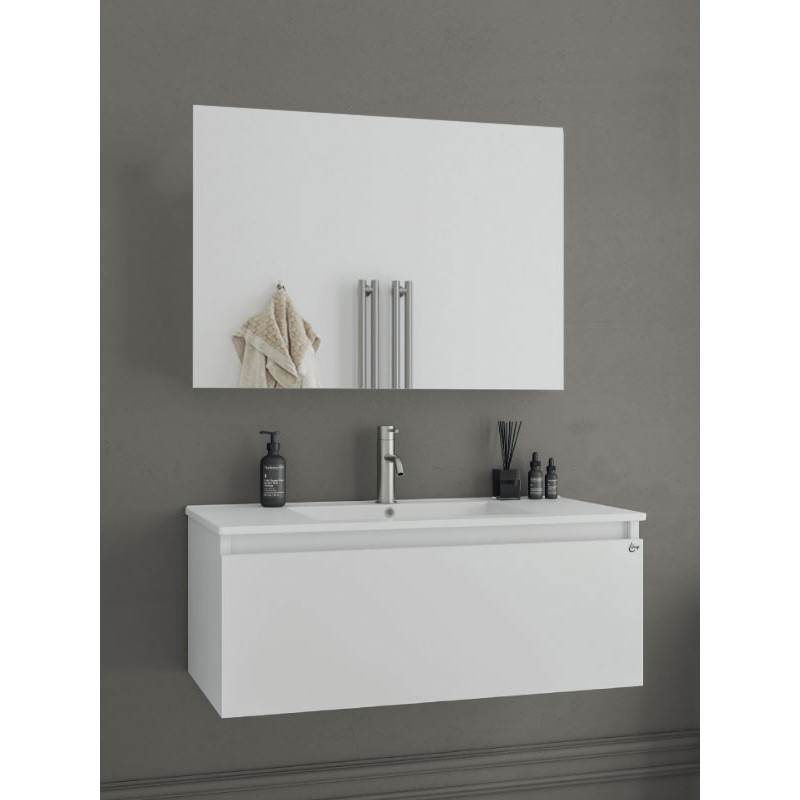 Drop Liberty 100 White 5FLIM10WH Έπιπλο Μπάνιου Μελαμινικό