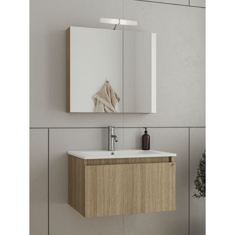 Drop Liberty 60 Slavonia Oak 5FLI060SO Έπιπλο Μπάνιου Μελαμινικό