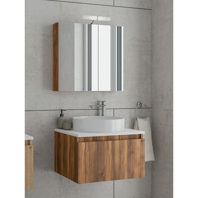 Drop Liberty 75 Amber Baroque Oak 5FLIP75BO Έπιπλο Μπάνιου Μοντέρνο