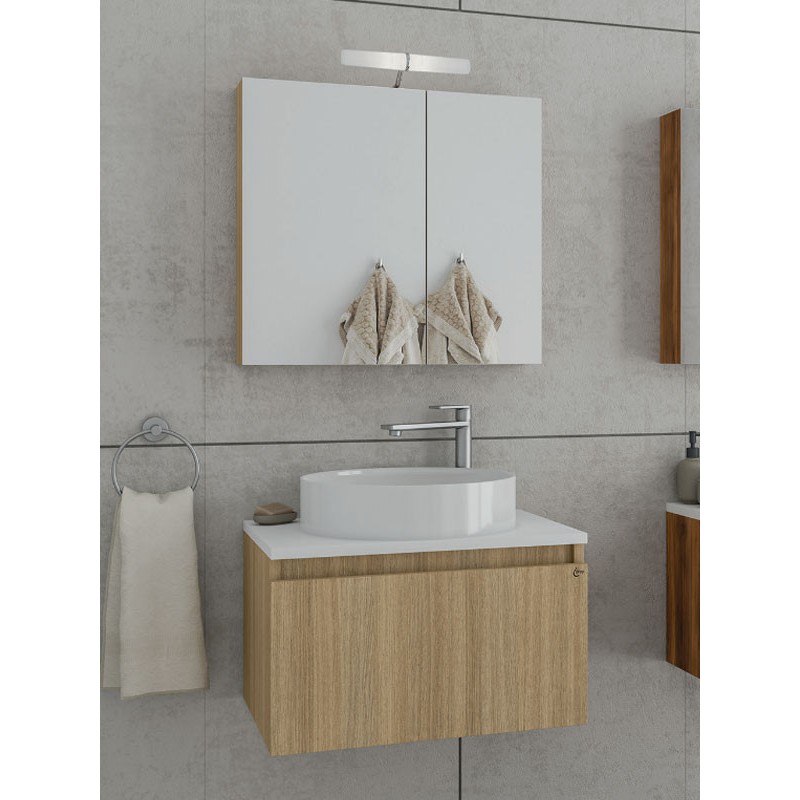 Drop Liberty 75 Slavonia Oak 5FLIP75SO Έπιπλο Μπάνιου Μοντέρνο