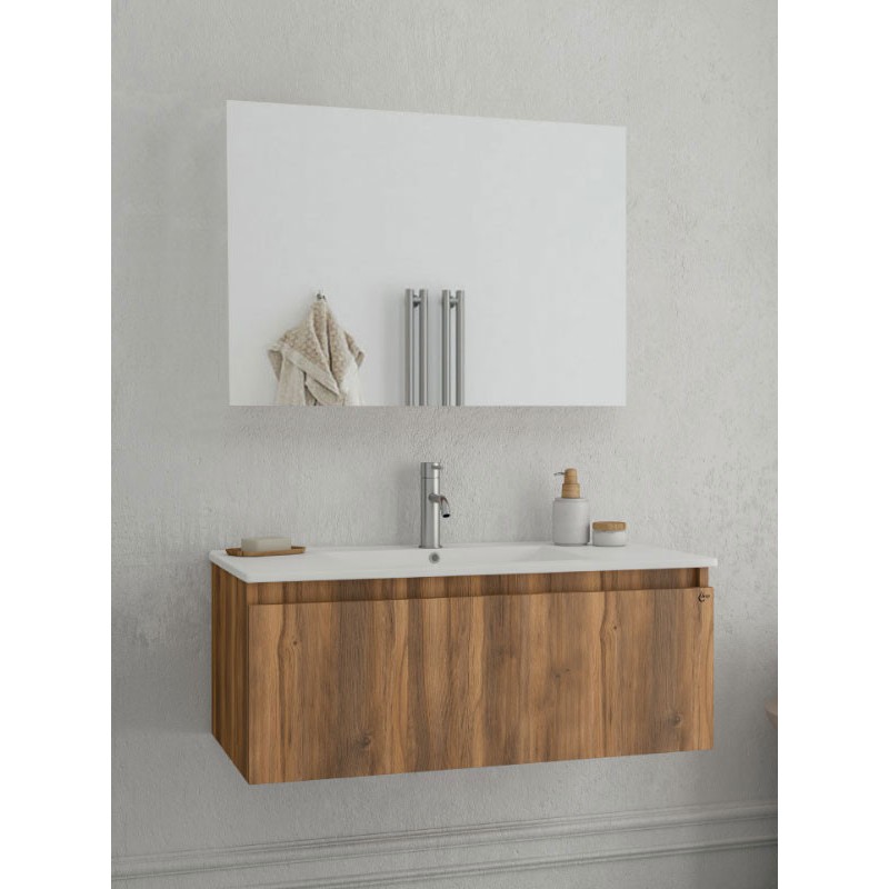 Drop Liberty 100 Amber Baroque Oak 5FLIM10BO Έπιπλο Μπάνιου Μελαμινικό