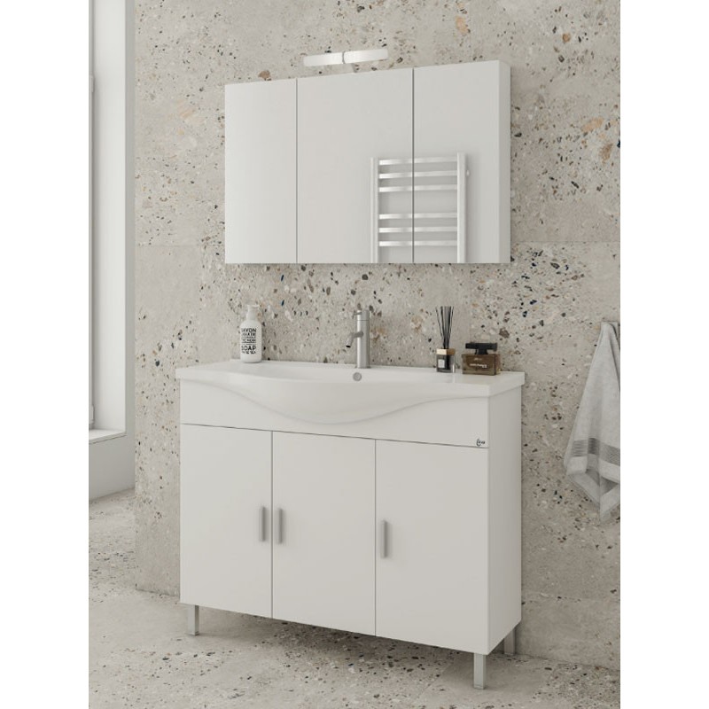 Drop Luna 100 White 5FLU100WH Έπιπλο Μπάνιου Λευκό