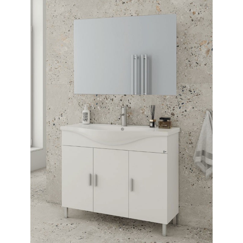 Drop Luna 100 White 5FLUM100WH Έπιπλο Μπάνιου Λευκό