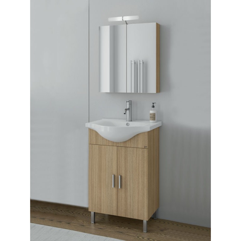 Drop Luna 55 Slavonia Oak 5FLU055SO Έπιπλο Μπάνιου Μελαμινικό