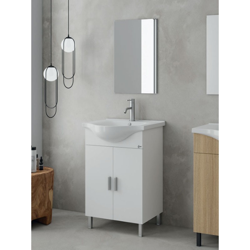 Drop Luna 55 White 5FLUM55WH Έπιπλο Μπάνιου Λευκό