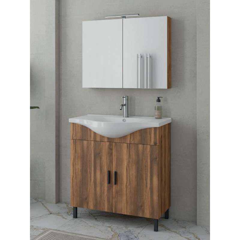 Drop Luna 80 Amber Baroque Oak 5FLU080BO Έπιπλο Μπάνιου Μελαμινικό