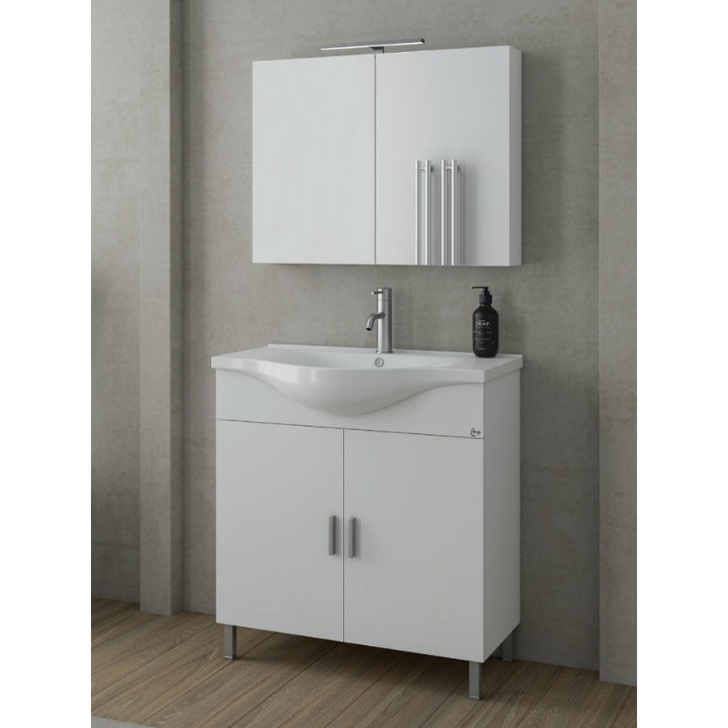 Drop Luna 80 White 5FLU080WH Έπιπλο Μπάνιου Λευκό