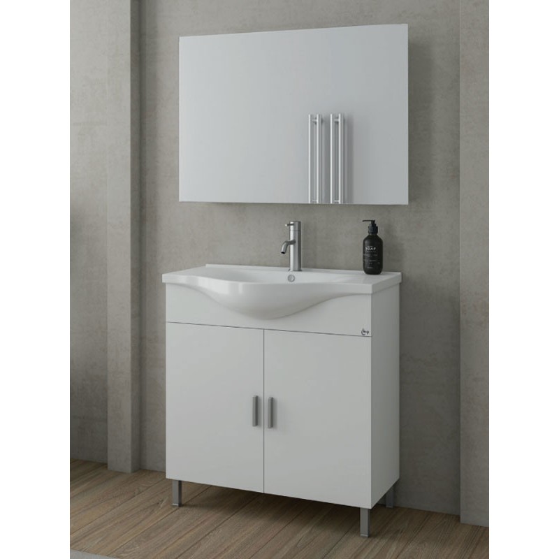 Drop Luna 80 White 5FLUM80WH Έπιπλο Μπάνιου Λευκό