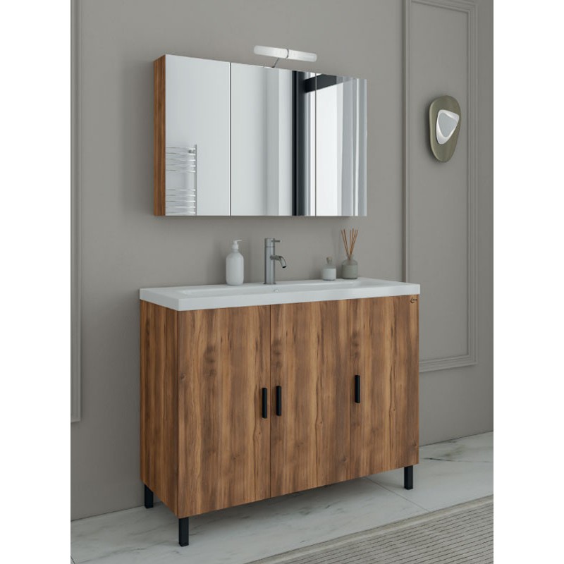 Drop Roma 100 Amber Baroque Oak 5FRM100BO Έπιπλο Μπάνιου Μελαμινικό