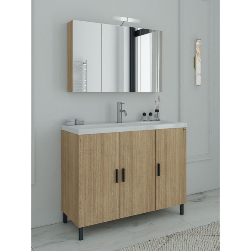 Drop Roma 100 Slavonia Oak 5FRM100SO Έπιπλο Μπάνιου Μελαμινικό