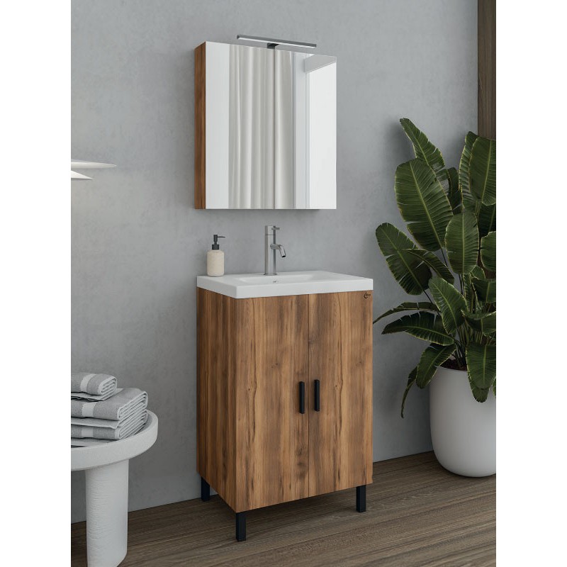 Drop Roma 50 Amber Baroque Oak 5FRM050BO Έπιπλο Μπάνιου Μελαμινικό