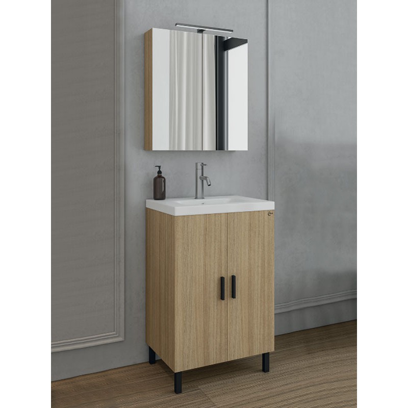 Drop Roma 50 Slavonia Oak 5FRM050SO Έπιπλο Μπάνιου Μελαμινικό