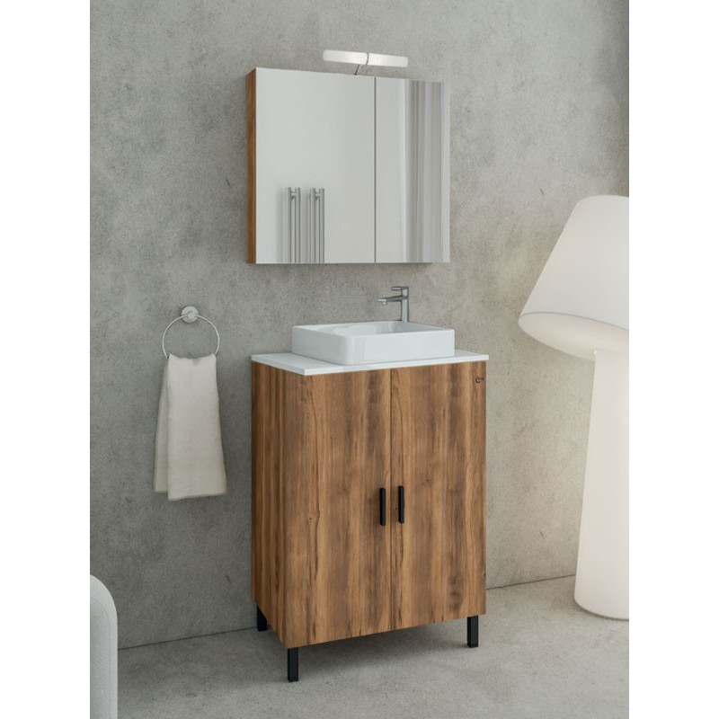 Drop Roma 60 Amber Baroque Oak 5FRMP60BO Έπιπλο Μπάνιου Λευκό