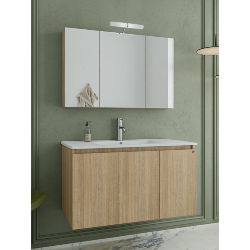 Drop Verona 100 Slavonia Oak 5FVR100SO Έπιπλο Μπάνιου Μελαμινικό