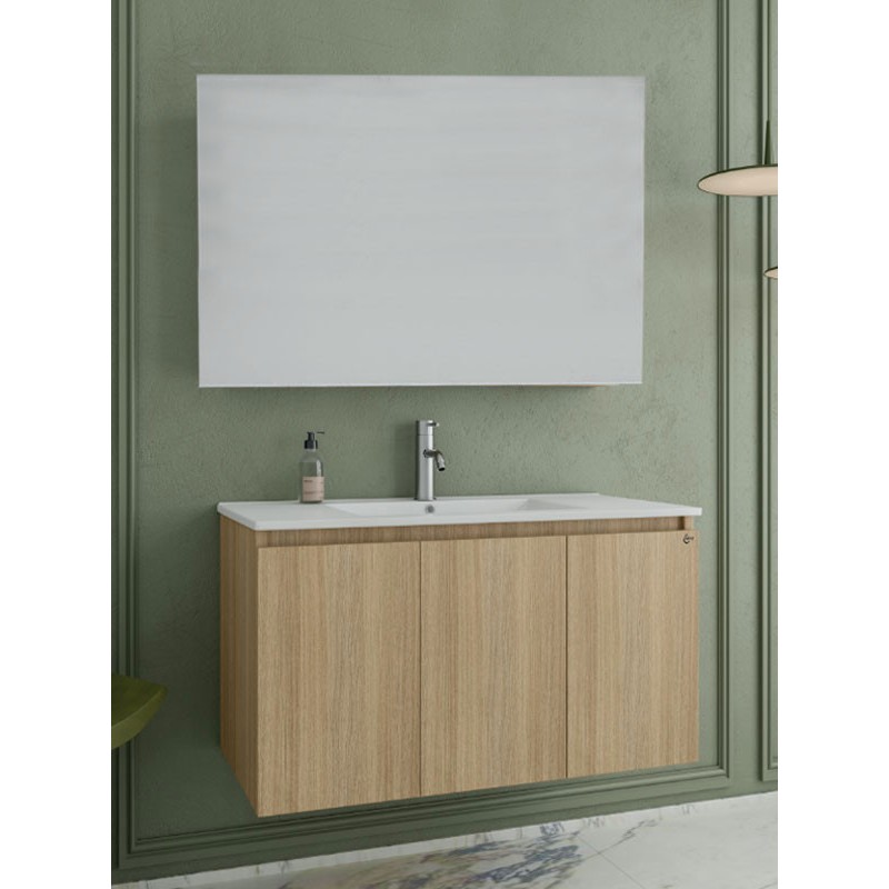 Drop Verona 100 Slavonia Oak 5FVRM10SO Έπιπλο Μπάνιου Μελαμινικό