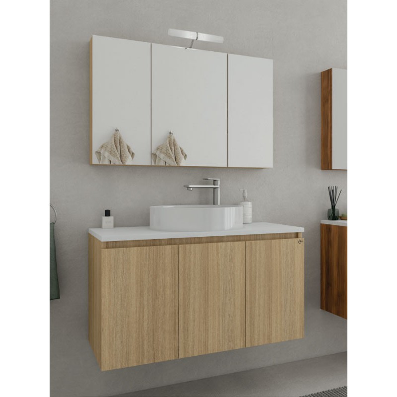 Drop Verona 100 Slavonia Oak 5FVRP100SO Έπιπλο Μπάνιου Μελαμινικό 