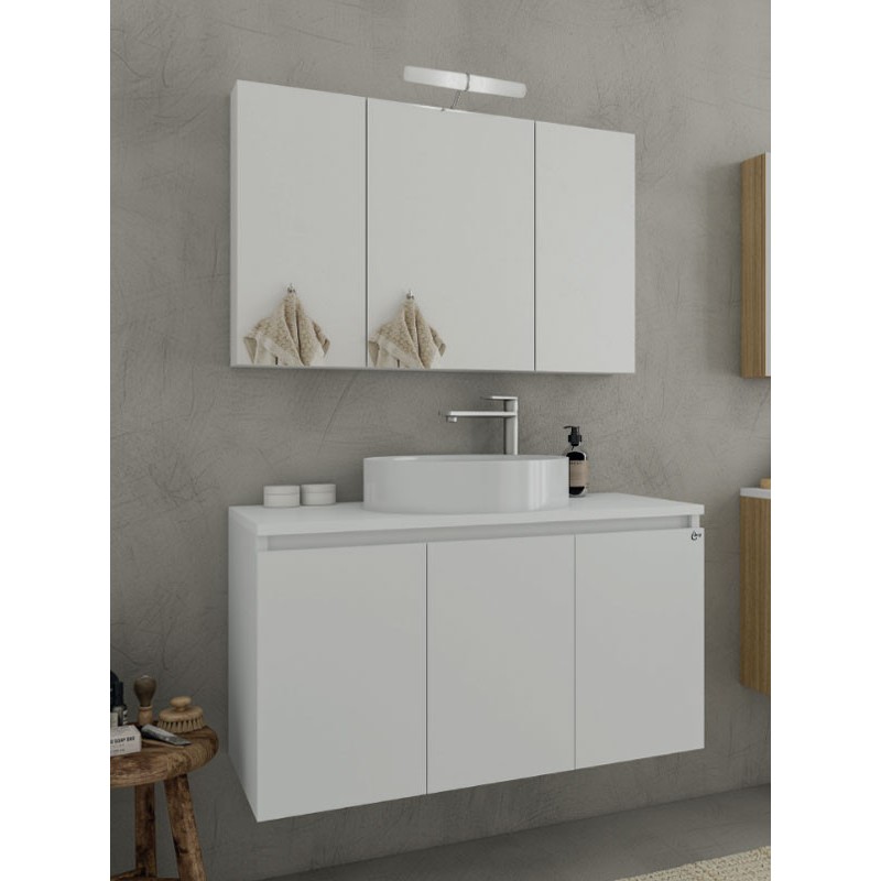 Drop Verona 100 White 5FVRP10WH Έπιπλο Μπάνιου Λευκό