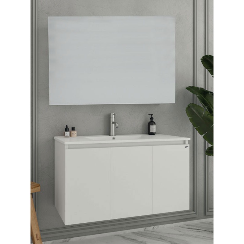 Drop Verona 100 White 5FVRM10WH Έπιπλο Μπάνιου Λευκό