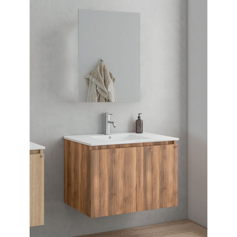 Drop Verona 75 Amber Baroque Oak 5FVRM75BO Έπιπλο Μπάνιου Μελαμινικό