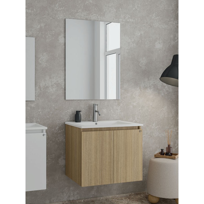 Drop Verona 75 Slavonia Oak 5FVRM75SO Έπιπλο Μπάνιου Μελαμινικό