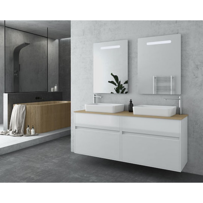 Drop Instinct 150 White Top – 2 Σετ Μπάνιου με Νιπτήρα και Καθρέφτη 5ΡIN080WH 