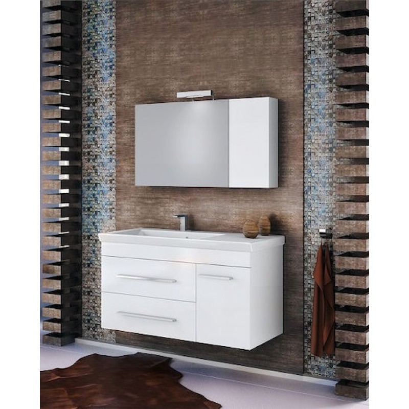 Επιπλο μπάνιου 100 Status WHITE Πλήρες Σετ DR12051