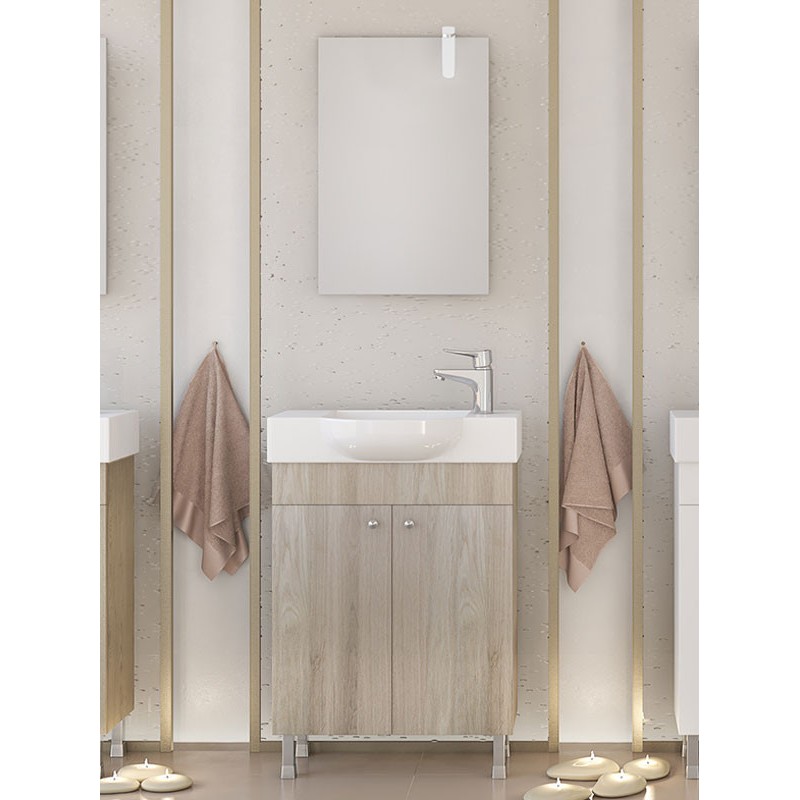 Drop Litos 55 Brown Έπιπλο Μπάνιου Μελαμινικό   Διαστάσεις: 55 cm X 32 cm  