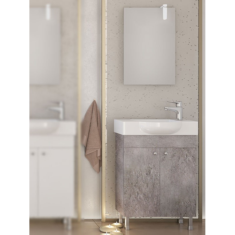 Drop Litos 55 Granite Έπιπλο Μπάνιου Μελαμινικό  Διαστάσεις: 55 cm X 32 cm