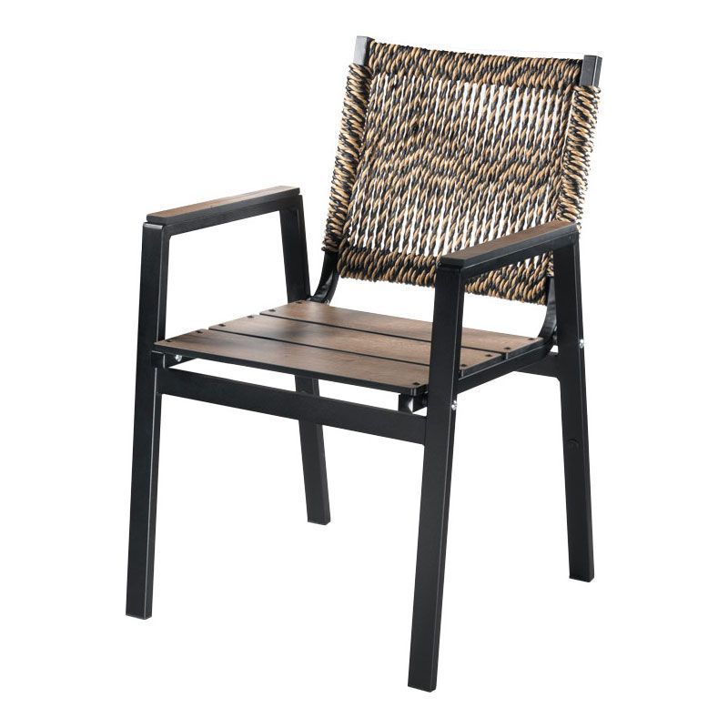 PP647  Πολυθρόνα από ανοδιωμένο αλουμίνιο σε συνδιασμό με Compact HPL και πλεχτή πλάτη   87 X 57 X 59 (CM)    